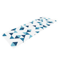 Kess Inhouse Triangles by Project M Yoga Mat Color: Blue