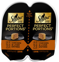 Sheba® Perfect Portions® Chicken & Liver Entree Pate Premium Cat Food 2-1.3 oz. Cups