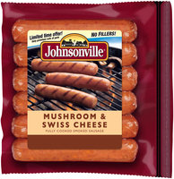 Johnsonville Mushroom & Swiss Cheese Smoked Sausage 14oz zip pkg (101722)