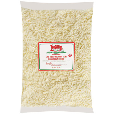 Lugano Mozzarella Shredded Low Moisture Part Skim Cheese