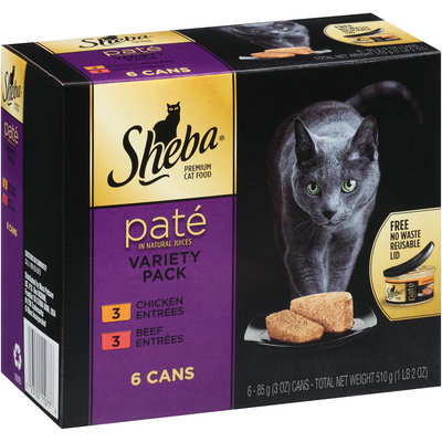 Sheba® Pate in Natural Juices Variety Pack 6-3 oz. Cans