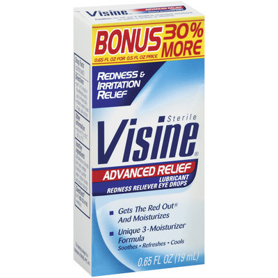 Visine® Visine Advanced Relief 30% Bonus Redness/Irritation Relief .65 Oz Box