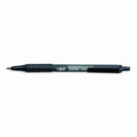 BIC - Soft Feel Ballpoint Retractable Pen, Black Ink, Medium - Dozen