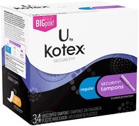U by Kotex® Security® Regular Tampons 34 ct Box