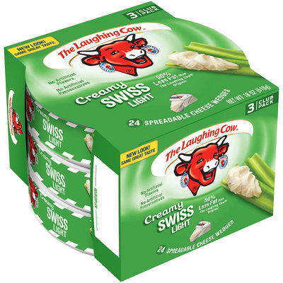 The Laughing Cow® Creamy Swiss Light Cheese Wedges 3 ct Pack
