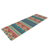 Kess Inhouse Mahalo Denim Stripe by Nina May Floral Yoga Mat