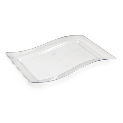 Fineline Settings, Inc Wavetrends Rectangle Dessert Plate (Pack of 120), Clear