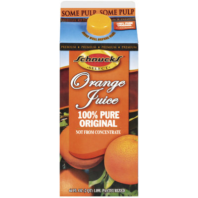 Schnucks 100% Pure Original Orange Juice 64 Oz Carton