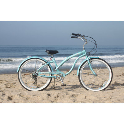 Beachbikes Women's Bella Classic Beach Cruiser Bike Frame Color: Baby Blue