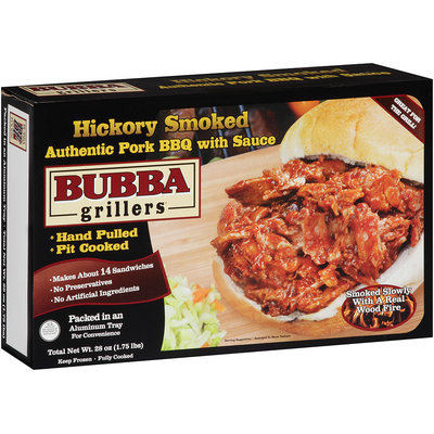 Bubba Grillers® Hickory Smoked Authentic Pork BBQ with Sauce 28 oz. Box