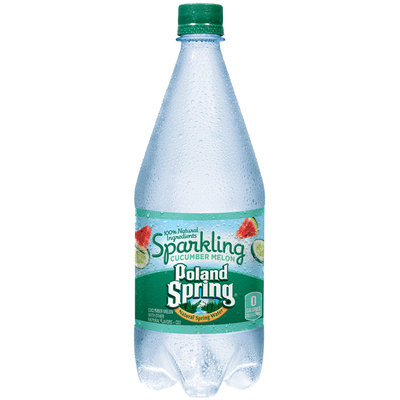 Poland Spring® Sparkling Cucumber Melon Natural Spring Water 1L Plastic Bottle