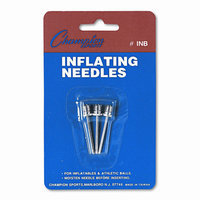 Champion Sports Nickel-Plated Inflating Needles for Electric Inflating Pump, 3/Pack