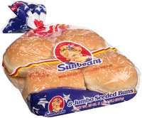 Sunbeam® Enriched Jumbo Seeded Sandwich Rolls 8 ct Bag