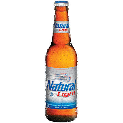 Natural Light 12 Oz Stubby & LNNR Beer Glass Bottle