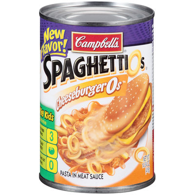 Campbell's SpaghettiOs Cheeseburger0s Pasta in Meat Sauce