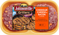 Johnsonville Grillers Cheddar Cheese & Bacon Patties 16oz 4ct tray (101866)