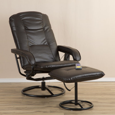 Zipcode Design Heated Massage Chair in Brown