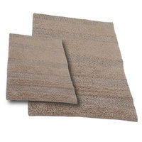 Textile Decor Castle 2 Piece 100% Cotton Wide Cut Reversible Bath Rug Set, 30 H X 20 W and 40 H X 24 W