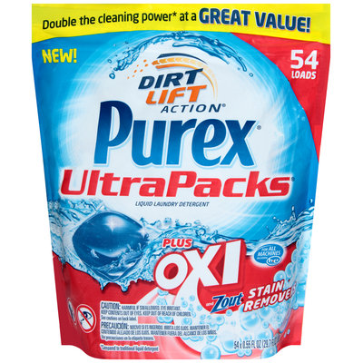 Purex® UltraPacks® Dirt Lift Action® Liquid Laundry Detergent Plus Oxi and Zout® Stain Remover 29.7 fl. oz. Stand-Up Bag