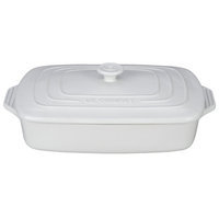 Le Creuset Stoneware 3.5-Qt. Covered Rectangular Casserole Color: White