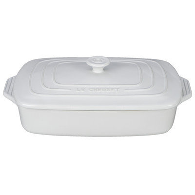 Le Creuset Stoneware 3.5-Qt. Covered Rectangular Casserole Color: White