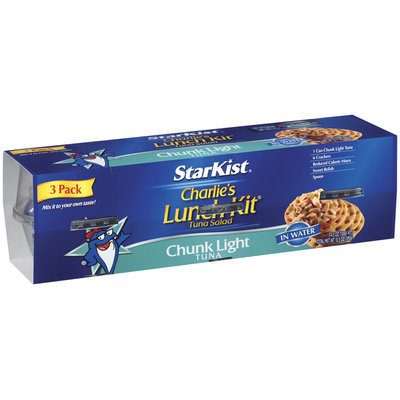 Starkist Chunk Light In Water 4.5 Oz Kits Charlie's Lunch Kit Tuna Salad 3 Pk Sleeve