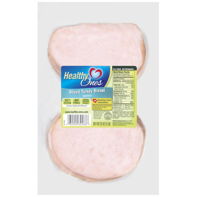 Healthy Ones Sliced & Smoked 97% Fat Free Turkey Breast 32 Oz Package