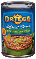 Ortega® Refried Beans with Diced Green Chiles 16 oz. Can