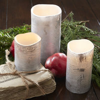 Birch Lane Silver Flameless Pillar Candle Size: Large