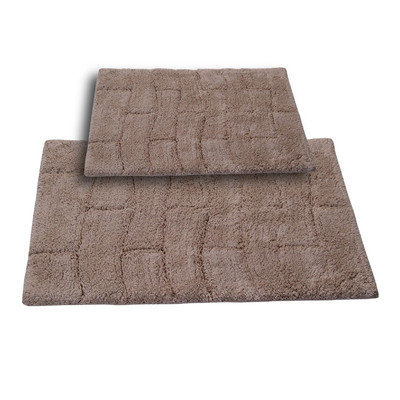 Textile Decor Castle 2 Piece 100% Cotton New Tile Spray Latex Bath Rug Set, 24 H X 17 W and 40 H X 24 W