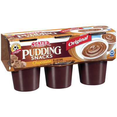 Stater Bros. Chocolate Pudding Snacks 4 Oz Cups