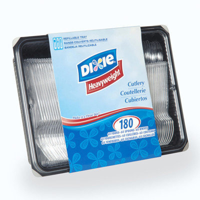 Dixie Heavyweight Crystal Plastic Tableware