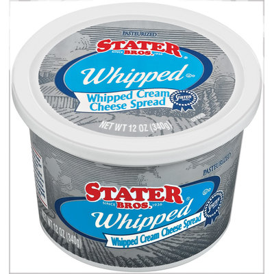 Stater Bros. Whipped Cream Cheese Spread 12 Oz Plastic Container