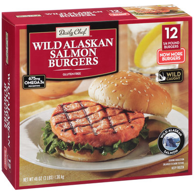 Daily Chef™ Wild Alaskan Salmon Burgers 3 lb. Box