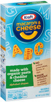 Kraft Alphabet Shapes Macaroni & Cheese Dinner Made with Organic Pasta & Cheddar Cheese 5.5 oz. Box