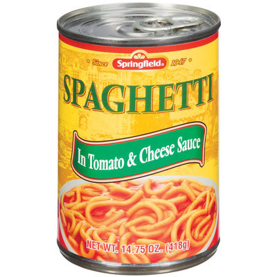 Springfield In Tomato & Cheese Sauce Spaghetti 14.75 Oz Pull-Top Can