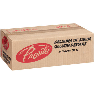 Pronto™ Raspberry Water Based Gelatin Dessert 24-1.23 oz. Boxes