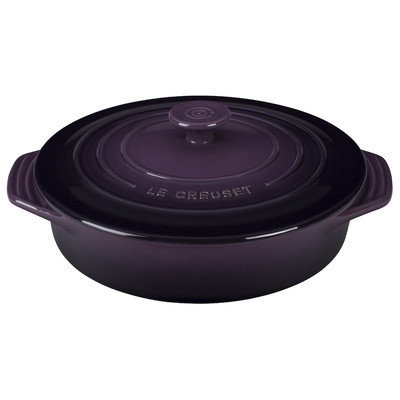 Le Creuset Stoneware 2.1-Qt. Covered Round Casserole Color: Cassis