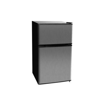 Kegco MDC315-2BS - 3.1 CF Two Door Counterhigh Refrigerator - Black with Stainless Steel Door