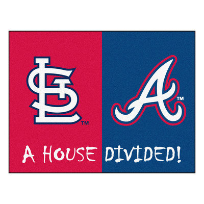 Sls Mats Fan Mats Mlb Cardinals Braves Divided Rugs 34X45