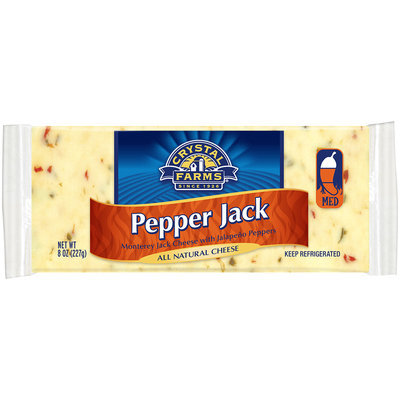 Crystal Farms® Pepper Jack Cheese 8 oz. Brick
