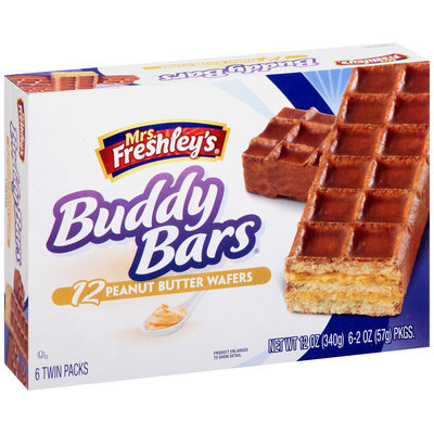 Mrs. Freshley's® Peanut Butter Wafers Buddy Bars® 6-2 oz. Packs
