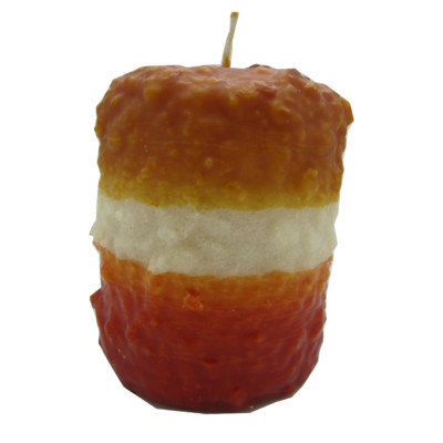 Starhollowcandleco Candy Corn Pillar Candle Size: Hearth Fatty 5.5