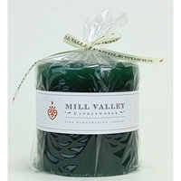Mill Valley Candleworks Evergreen Scented Pillar Candle Size: 4