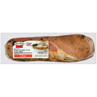 HORMEL ALWAYS TENDER Extra Lean Center Cut Citrus Pork Loin Filet 27.2 OZ WRAPPER