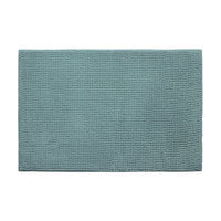 Bath Studio Plush Memory Foam Chenille Cushioned Single Bath Mat, Marine Blue, 20 x 30