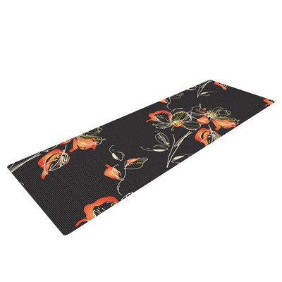 Kess Inhouse Blackflower by Louise Yoga Mat
