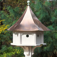 Lazy Hill Farms Polished Copper Roof Carousel Bird House
