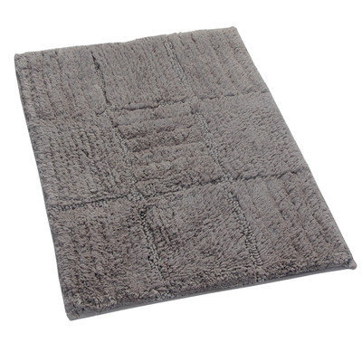 Textile Decor Castle 100% Cotton Chakkar Board Spray Latex Back Bath Rug, 30 H X 20 W, Stone