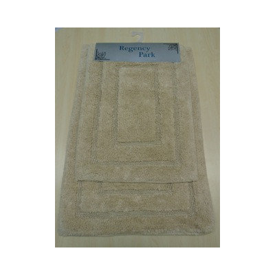 Am Home Textiles Race Track 2 Piece Bath Mat Set, Beige